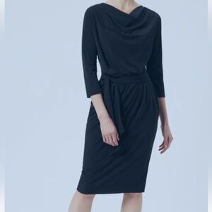 Jacob Long Sleeve Draped  Neck Dress